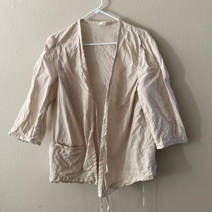 Jones NY 100% linen wrap top